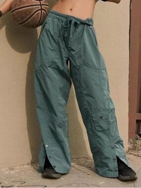 Free People relaxed cargo pants in sage green